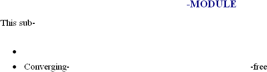 -MODULE This sub-    Converging--free  